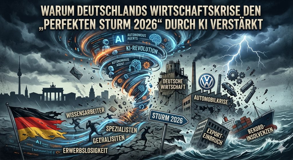Perfekter Sturm 2026: Warum Deutschlands Wirtschaftskrise und die KI-Revolution eine historische Katastrophe erzeugen