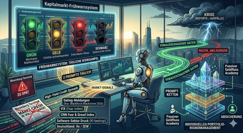 Kapitalmarkt-Frühwarnsystem: Mit zwei Prompts täglich Krisen erkennen, bevor sie eskalieren