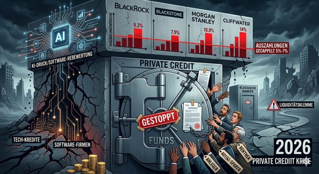 Private Credit Krise 2026: Wenn die Tür zum Fonds plötzlich zugeht