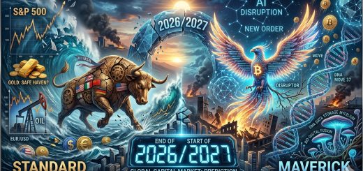 Kapitalmarkt-Prognose bis Jahreswechsel 2026/2027: Was fünf KI-Systeme über S&P 500, Gold, Bitcoin, Öl und Euro sagen